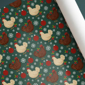 Cute Folk Art Rustic Christmas Geschenkpapier