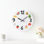 Cute Food Clock Face – Kawaii Numbers Große Wanduhr (Zuhause)