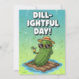 Cute Food Pun Dill-ightful Daysilly pickle lover Dankeskarte