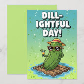Cute Food Pun Dill-ightful Daysilly pickle lover Dankeskarte (Vorne/Hinten)