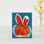 Cute For Basketball Easter Egg Bunny Karte (Gelbe Blume)
