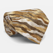 Cute For Him Tiger Skin Krawatte (Gerollt)