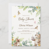 Cute Forest Animals Einladung (Vorderseite)