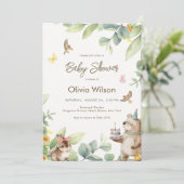 Cute Forest Animals Einladung (Stehend Vorderseite)