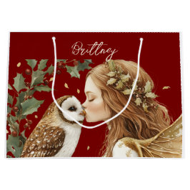 Cute Forestcore Christmas Fairy Große Geschenktüte