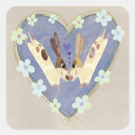 Cute Fox and Cardinal Winter Sticker