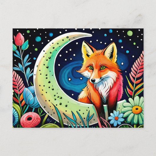 Cute Fox animal lovers Postkarte (Vorderseite)