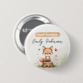 Cute fox baby shower  button (Vorne & Hinten)