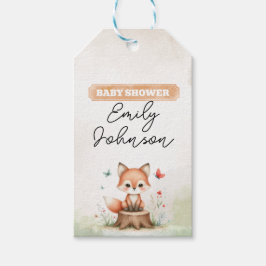 Cute fox baby shower  geschenkanhänger