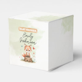 Cute fox baby shower  geschenkschachtel