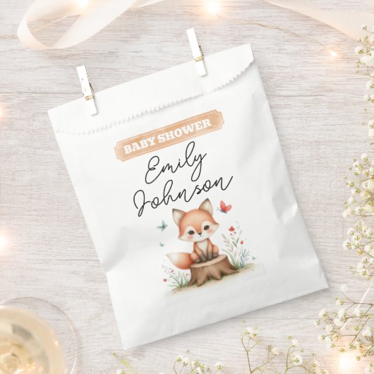 Cute fox baby shower  geschenktütchen (Ausgeschnitten)