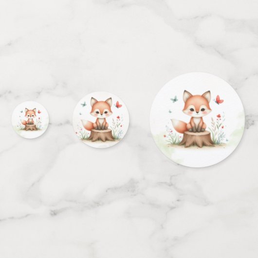 Cute fox baby shower  konfetti (Vorderseiten)