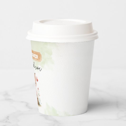 Cute fox baby shower  pappbecher (Links)