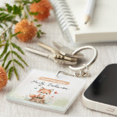 Cute fox baby shower  schlüsselanhänger (Vorderseite rechts)