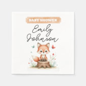 Cute fox baby shower  serviette (Vorderseite)