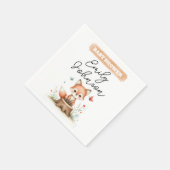 Cute fox baby shower serviette (Ecke)