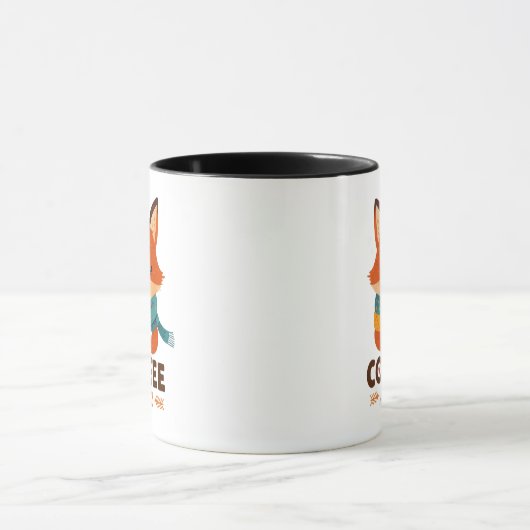 Cute Fox "Coffee Lovers" Mug | Whimsical Forest Tasse (Zentrum)