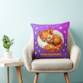 Cute Fox Cub Asleep in Starry Night Sky Natal Kissen (Stuhl )