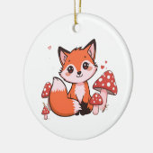 Cute Fox Design – Adorable & Whimsical Artwork  Keramik Ornament (Links)