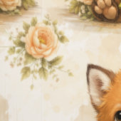Cute Fox Flower Pattern Wallpaper Nursery Tapete (Naht)