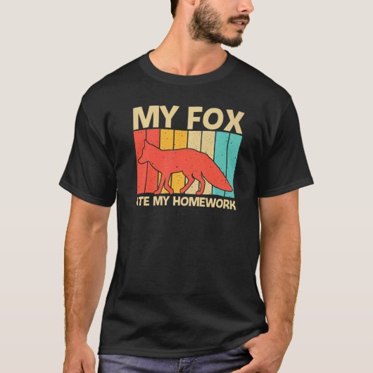 Cute Fox For Kids Boys Vulpine Fox Wild Animal T-Shirt (Vorderseite)