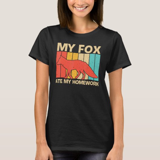 Cute Fox For Kids Boys Vulpine Fox Wild Animal T-Shirt (Vorderseite)
