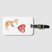 Cute Fox Heart Balloon Gepäckanhänger (Vorderseite (Horizontal))