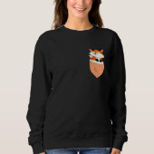 Cute Fox Inside A Pocket Canidae Omnivorous Fox   Sweatshirt (Vorderseite)