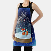 Cute fox inside a snow globe schürze (InSitu)