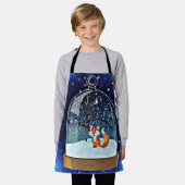 Cute fox inside a snow globe schürze (Getragen)