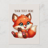 Cute fox lovers customizable  postkarte (Vorderseite)