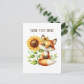 Cute fox lovers customizable postkarte (Stehend Vorderseite)