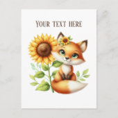 Cute fox lovers customizable postkarte (Vorderseite)