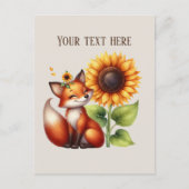 Cute fox lovers customizable postkarte (Vorderseite)