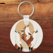 Cute Fox Pack Aesthetic Key Holder Schlüsselanhänger (Rückseite)