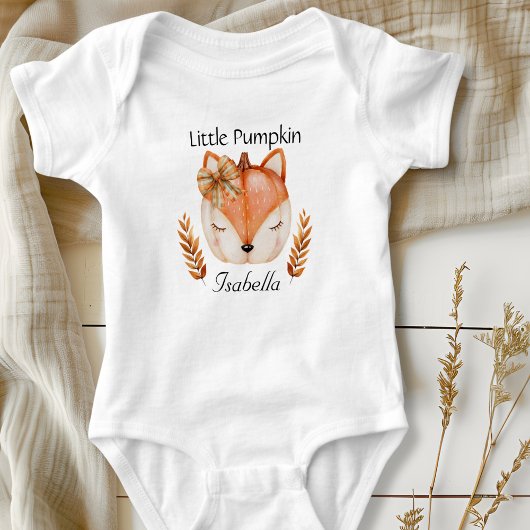 Cute Fox Pumpkin Baby Bodysuit Baby Strampler