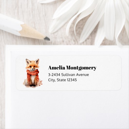 Cute Fox Pup in a Red Scarf - Address (Insitu)