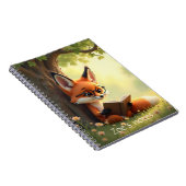 Cute fox reading a book, custom  notizblock (Rechte Seite)