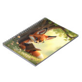 Cute fox reading a book, custom  notizblock (Linke Seite)