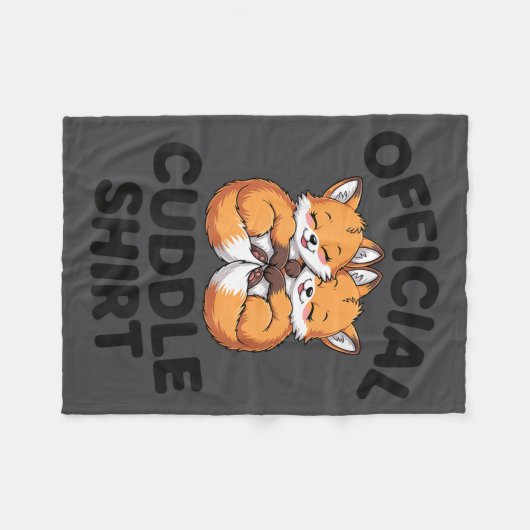 Cute Fox Snuggle Couple This Is My Cuddle  Fleecedecke (Vorderseite (Horizontal))
