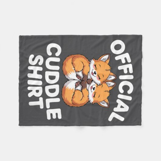 Cute Fox Snuggle Couple This Is My Cuddle  Fleecedecke (Vorderseite (Horizontal))