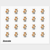 Cute Fox Sticker – Cozy Animal Illustration (Blatt)