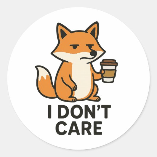 Cute Fox Sticker – Cozy Animal Illustration (Vorderseite)