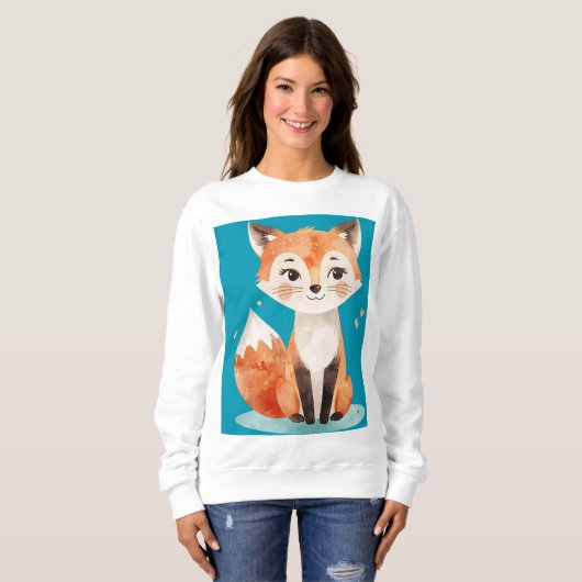 Cute Fox T-Shirt Sweatshirt (Vorne ganz)