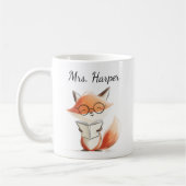 Cute Fox Teacher Reading Kaffeetasse (Links)