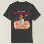 Cute Fox Terrier This Is My Valentine's Day Pajama T-Shirt (Design vorne)