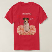 Cute Fox Terrier This Is My Valentine's Day Pajama T-Shirt (Design vorne)