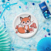 Cute Fox Woodland Animal Party Design  Pappteller (Party)