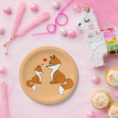 Cute foxes pappteller (Party)