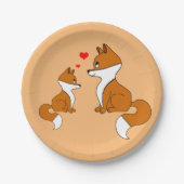 Cute foxes pappteller (Vorderseite)